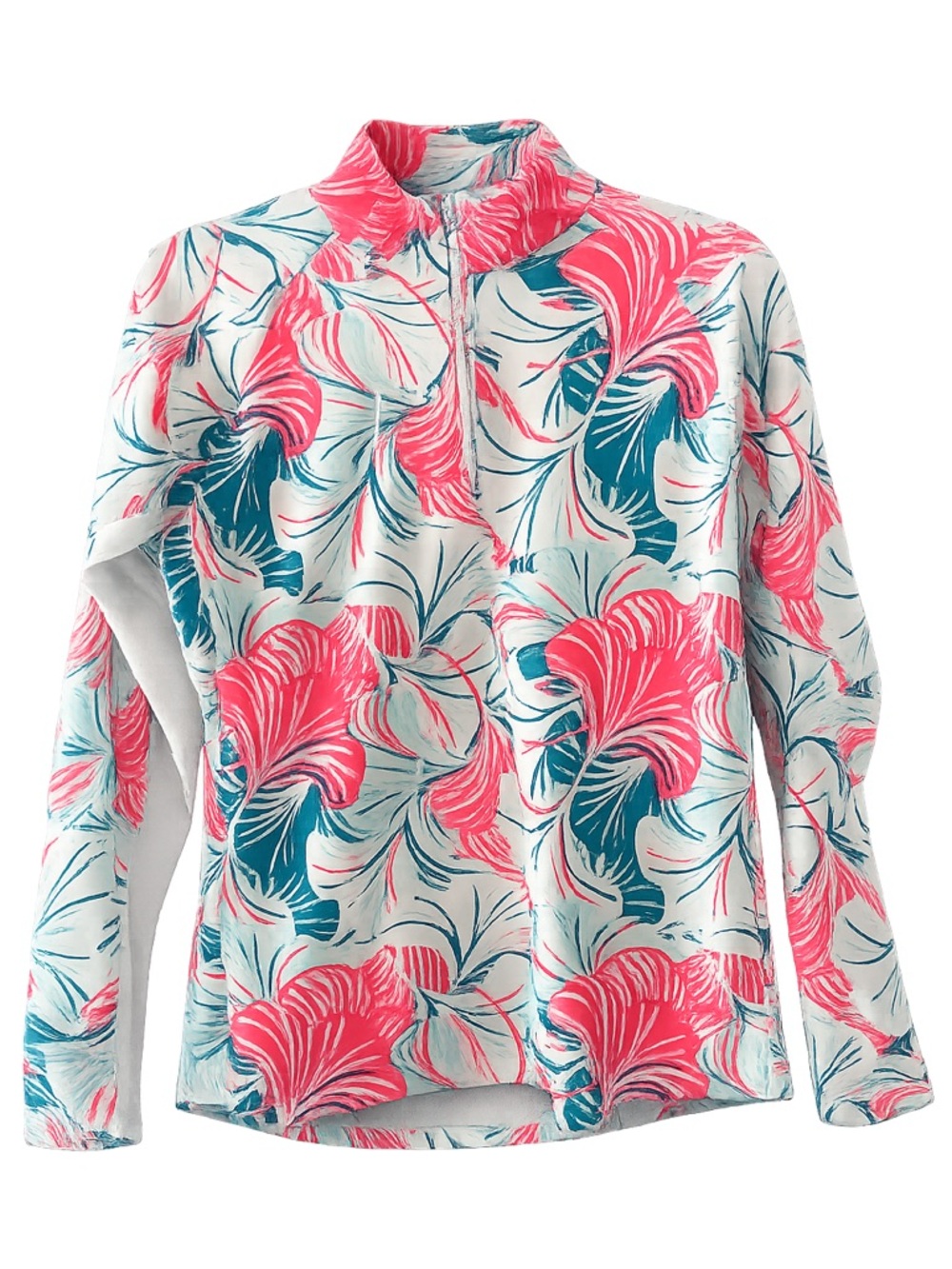 Lady Hagen Bright Palm Breathable Golf Quarter Zip